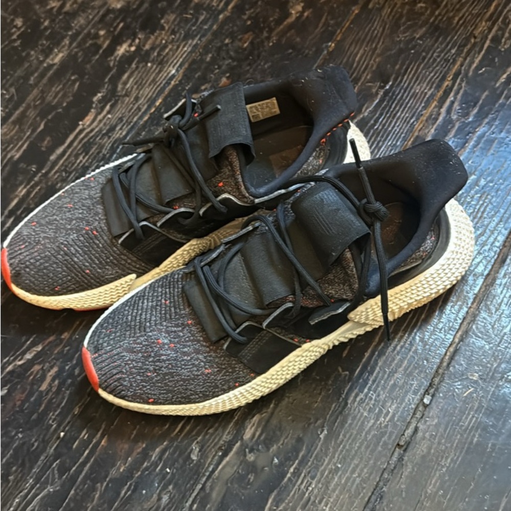Adidas Originals Prophere Running GS 004001 Core Black/Solar Red Men's Size 10